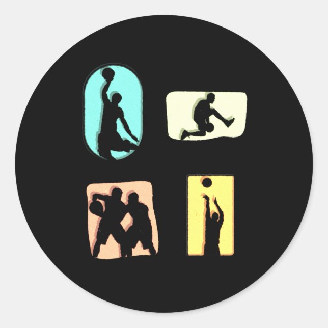 Adesivo Jovens Jogadores de Basquete Ativas (Frente)