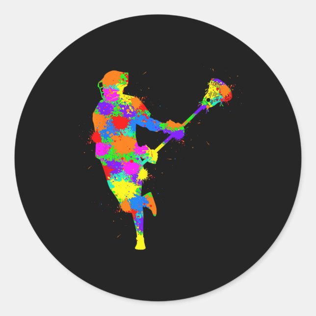 Adesivo Jovens Jogadores de Lacrosse Jovens Jovens (Frente)