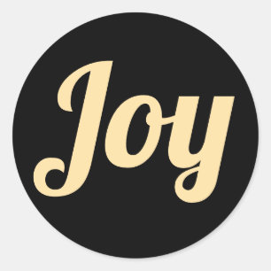 Adesivo Joy Black Color Script Simples Moderno