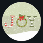 Adesivo Joy-Christmas<br><div class="desc">Os adesivos de Natal alegre.</div>