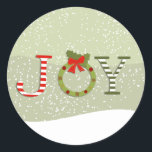 Adesivo Joy-Christmas<br><div class="desc">Os adesivos de Natal alegre.</div>