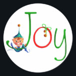 Adesivo JOY CHRISTMAS de SHARON SHARPE<br><div class="desc">CHRISTMAS JOY & ELF por SHARON SHARPE</div>