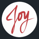 Adesivo Joy Christmas Round Sticker<br><div class="desc">Joy Christmas Round Sticker. Veja o resto das peças correspondentes nesta coleção. Escreva-me em hello@mistyqe.com para aspas em outros itens ou pedidos de personalização correspondentes.</div>