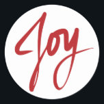 Adesivo Joy Christmas Round Sticker<br><div class="desc">Joy Christmas Round Sticker. Veja o resto das peças correspondentes nesta coleção. Escreva-me em hello@mistyqe.com para aspas em outros itens ou pedidos de personalização correspondentes.</div>