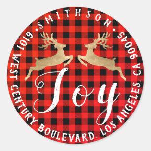 Adesivo Joy Deer Christmas Return RSVP Buffalo Verificação