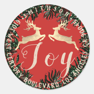 Adesivo Joy Deer Holiday Devolve RSVP Wood Russo Vermelho