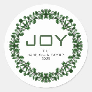 Adesivo Joy Floral Christmas Wreath Family