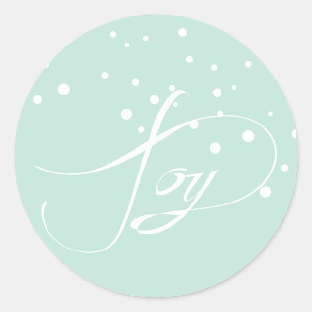 Adesivo Joy Holiday Natal Mint (Frente)