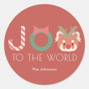 Adesivo JOY Red Panda Reindeer
