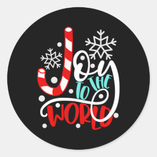 Adesivo Joy To The World Candy Cane