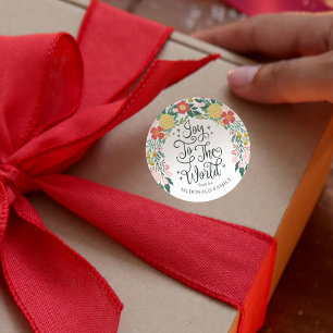 Adesivo Joy To The World Floral Garden Elegant