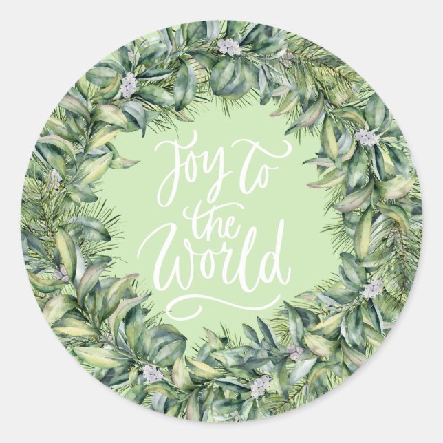 Adesivo Joy to the World - Snowberry Wreath (Frente)