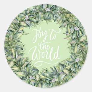 Adesivo Joy to the World - Snowberry Wreath