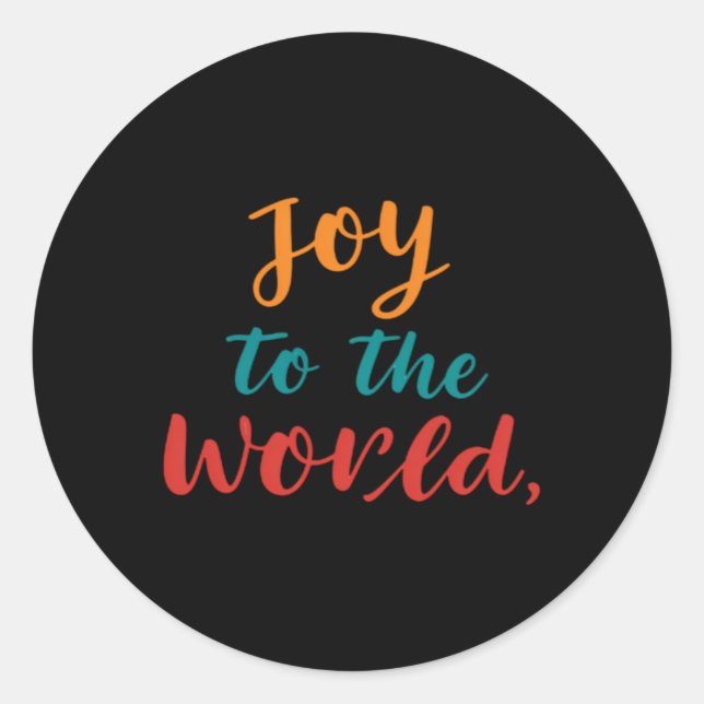 Adesivo Joy To The World T Shirt  (Frente)