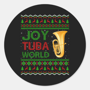 Adesivo Joy Tuba World Music Lover Xmas Gift Ugly Tuba Chr