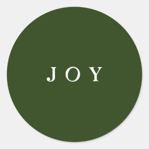 Adesivo Joy Typografia Green Simple Holiday Sticker