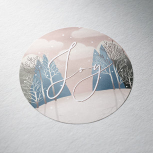 Adesivo Joy Winter Holiday Snowy Cozy Woodland Natal