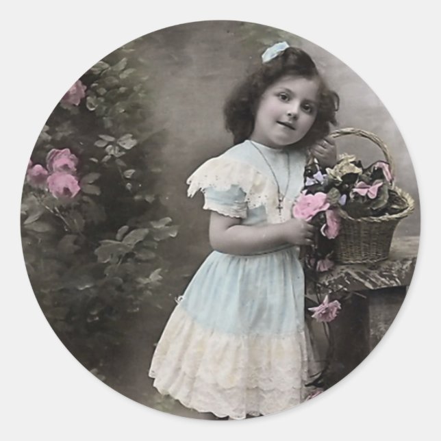 Adesivo "Joyeuse Fete" Vintage Natal francês (Frente)