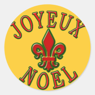 Adesivo Joyeux Noel com cartões de natal da flor de lis