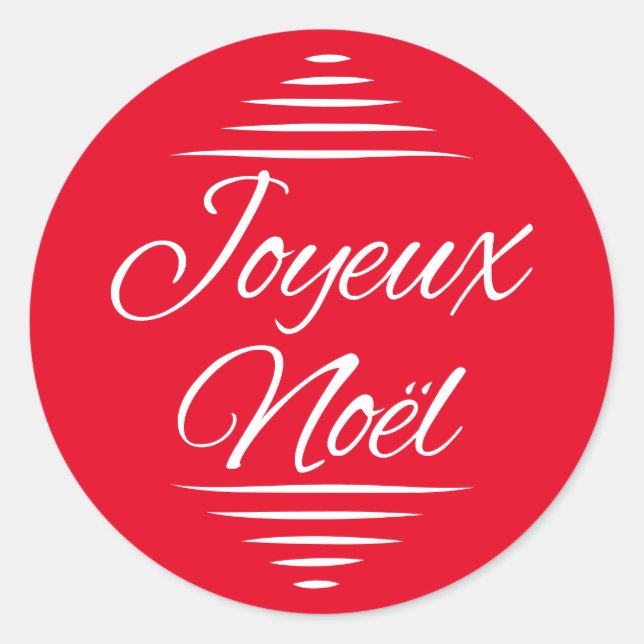 Adesivo Joyeux Noel - Desejos do Natal Francês (Frente)