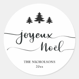 Adesivo Joyeux Noel Feriado Moderno Manuscrito R Clássi