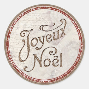 Adesivo Joyeux Noel French Feliz Envelope de Natal