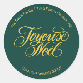 Adesivo Joyeux Noël Return Address