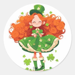 Adesivo Joyful Dancing Girl com Clovers