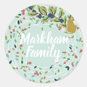 Adesivo Joyful Joy Holiday Add Name Holiday Stickers