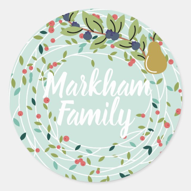 Adesivo Joyful Joy Holiday Add Name Holiday Stickers (Frente)