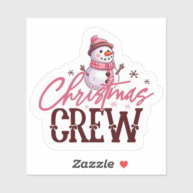 Adesivo Joyful Pink Snowman Sticker (Folha)