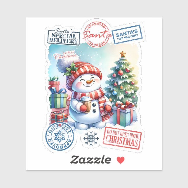Adesivo Joyful Snowman Sticker (Folha)