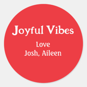 Adesivo Joyful Vibes Red Natal feriados ama a família si