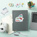 Adesivo Joyly Christmas Snowman Sticker<br><div class="desc">Um bonitão adormecido com um chapéu brilhante e um cachecol espalha alegria de férias com as palavras Deixem-na nevar por perto. Este adesivo colorido captura a essência das festividades de inverno,  perfeito para enviar desejos calorosos durante a época de Natal.</div>