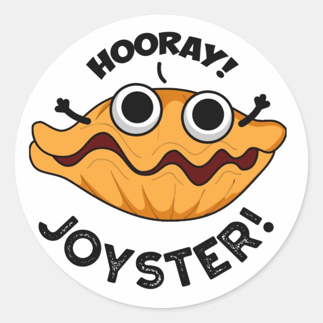 Adesivo Joyster Engraçado Joyful Animal Oyster Pun (Frente)