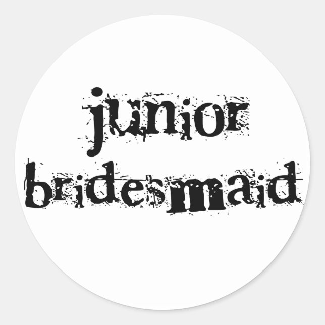 Adesivo Jr. Texto Preto da Bridesmaid (Frente)