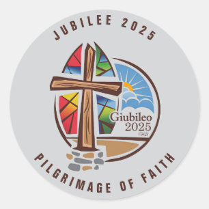 Adesivo Jubileu 2025 Sticker, Peregrinação da Fé.