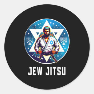 Adesivo Judeu Judeu Jitsu Funny Hanukkah Rabbi Karate Chan