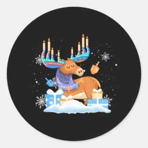 Adesivo Judeu Moose Engraçado Hanukkah Moose Meninas de Pi