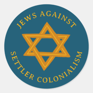 ADESIVO JUDEUS CONTRA A ESTRELA DO COLONIALISMO
