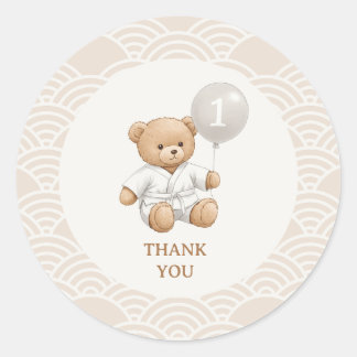 Adesivo "Judo Bear’s First Belt" – 1st Birthday White Belt