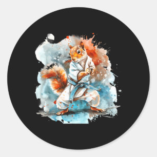 Adesivo Judô Esquilo Aquarela Taekwondo Caratê MMA