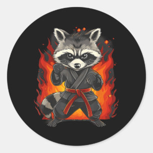Adesivo Judo Guaxinim Nature Kickboxing Taekwondo Artes Ma