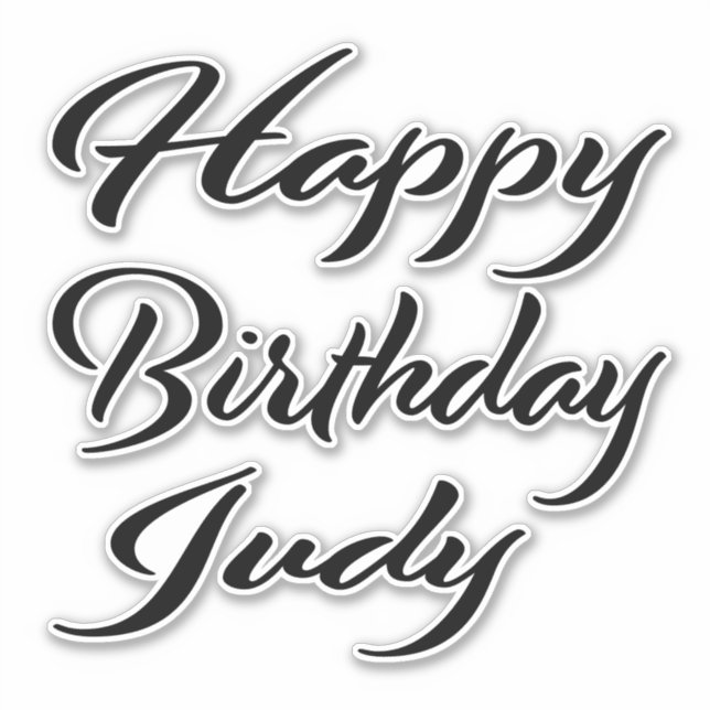 Adesivo Judy Name Vorname black Sticker Geburtstag (Frente)