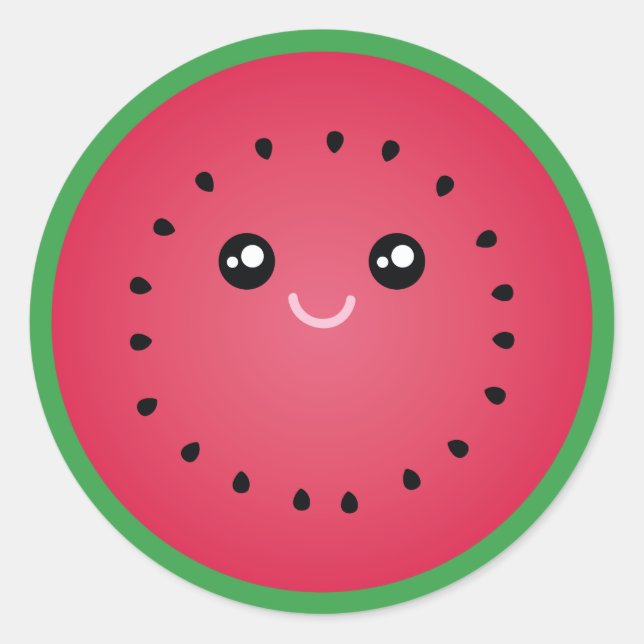 Adesivo Juicle Watermelon Slice Cute Kawaii Funny Foodie (Frente)