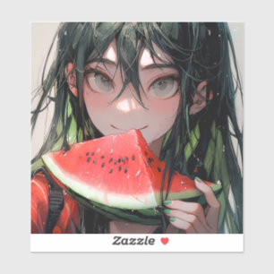 Adesivo Juicy Summer Watermelon Anime Girl