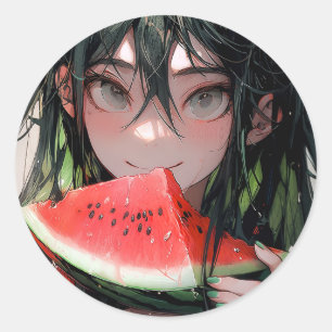 Adesivo Juicy Summer Watermelon Anime Girl