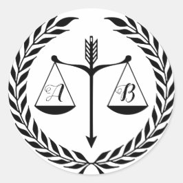 Adesivo Juiz advogado do monograma editorial