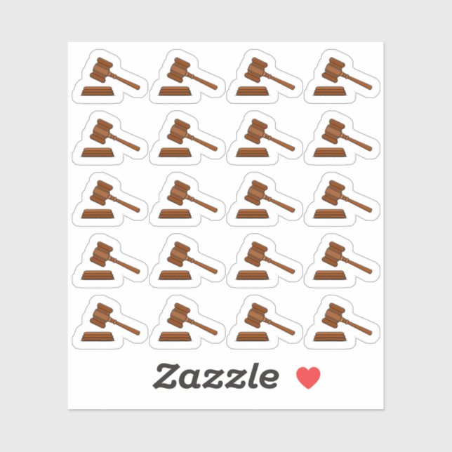 Adesivo Juiz de Direito Gavel - Planeador (Folha)