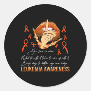 Adesivo Juíza-me Leucemia Sensibilização Guerreira Laranja